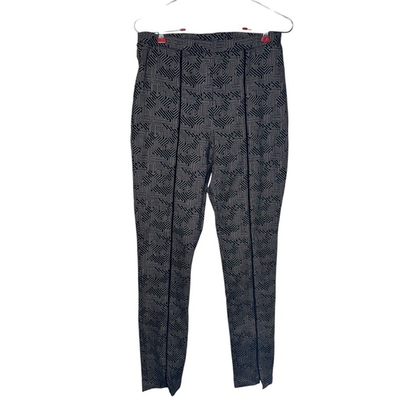 Joseph Ribkoff Women‎ Legging Pants Skinny Geometric Stretch Piping Black Size 8 - Picture 1 of 9